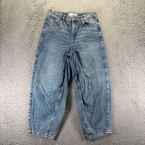 Dynamite Blair Jeans Womens 8 Blue Cotton Denim Barrel Leg Workwear Faded Travel